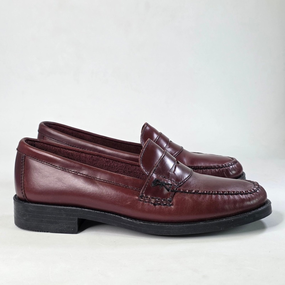 GH Bass Weejuns Katherine II Loafers Womens 7 M Brown Cognac Leather Penny Shoes